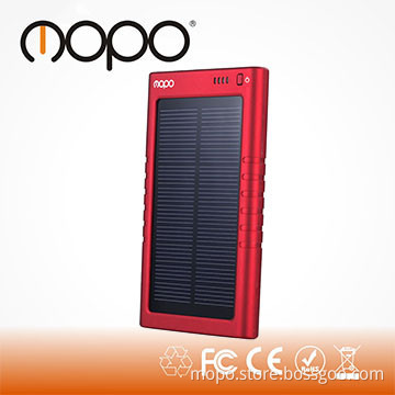 3000mAh cell phone charger with solar input and DC input power supply